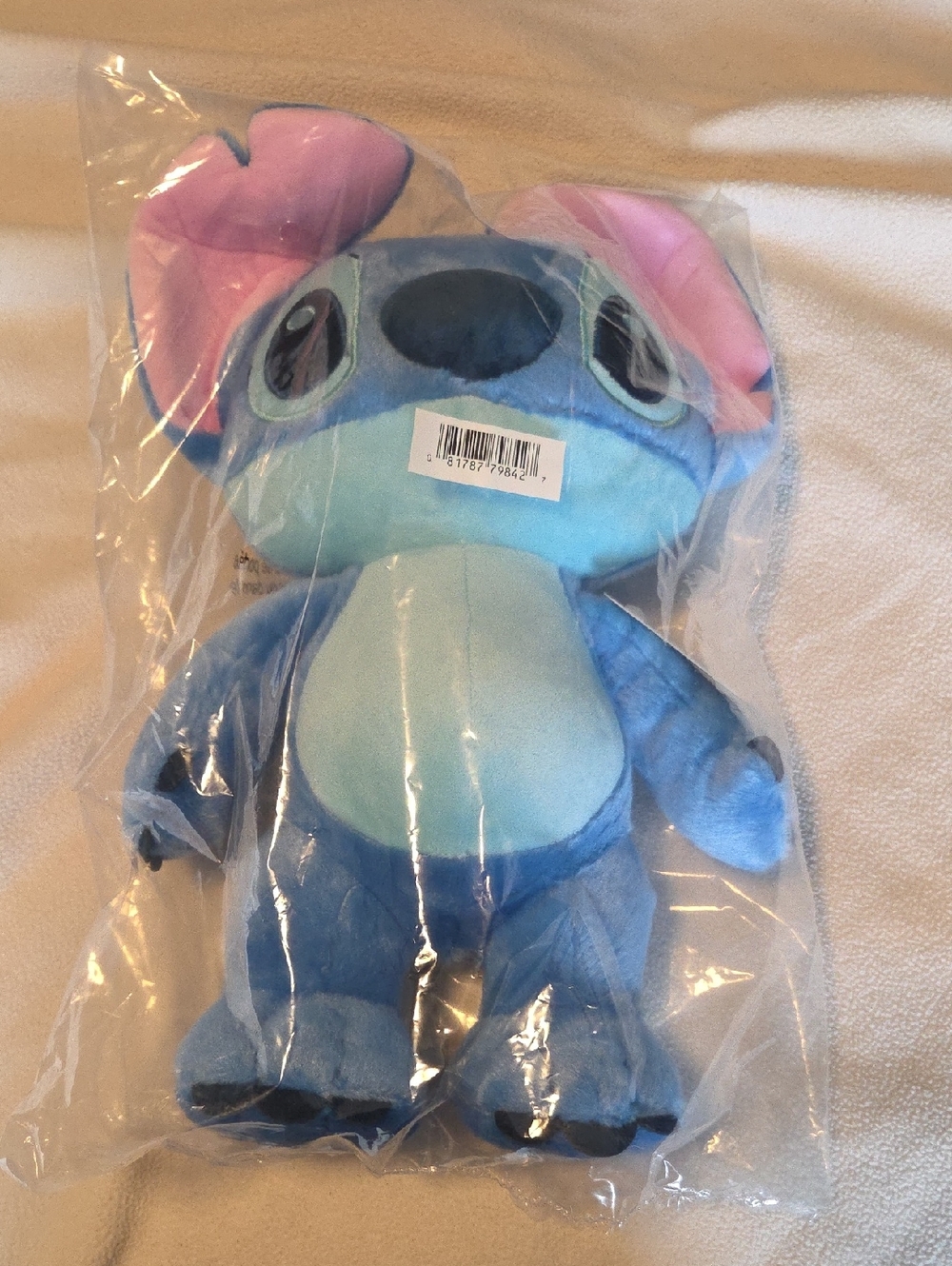 Disney Baby Blue Stitch Plush with Pink Inner Ears